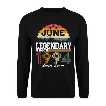 Legends est né en juin 1994 - Sweat-shirt Unisexe - noir - Devant - Alina (178cm) & Michal (187cm)