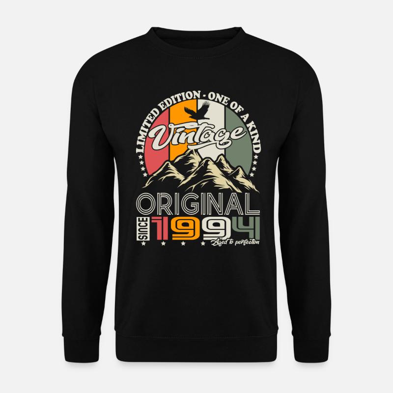 Original 1994 Vintage Jahrgang Geburtstag Retro - Unisex Pullover - Schwarz
