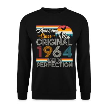 Original 1964 Vintage Vintage Retro Birthday - Unisex Sweatshirt - black - Front - Alina (178cm) & Michal (187cm)