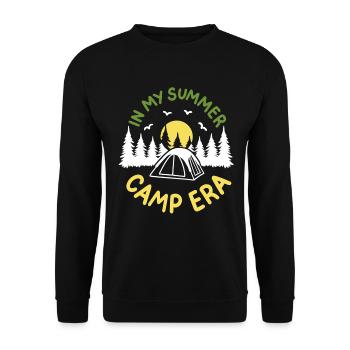 Camping Sommerlager Camper - Unisex Pullover - Schwarz - Vorne - Alina (178cm) & Michal (187cm)