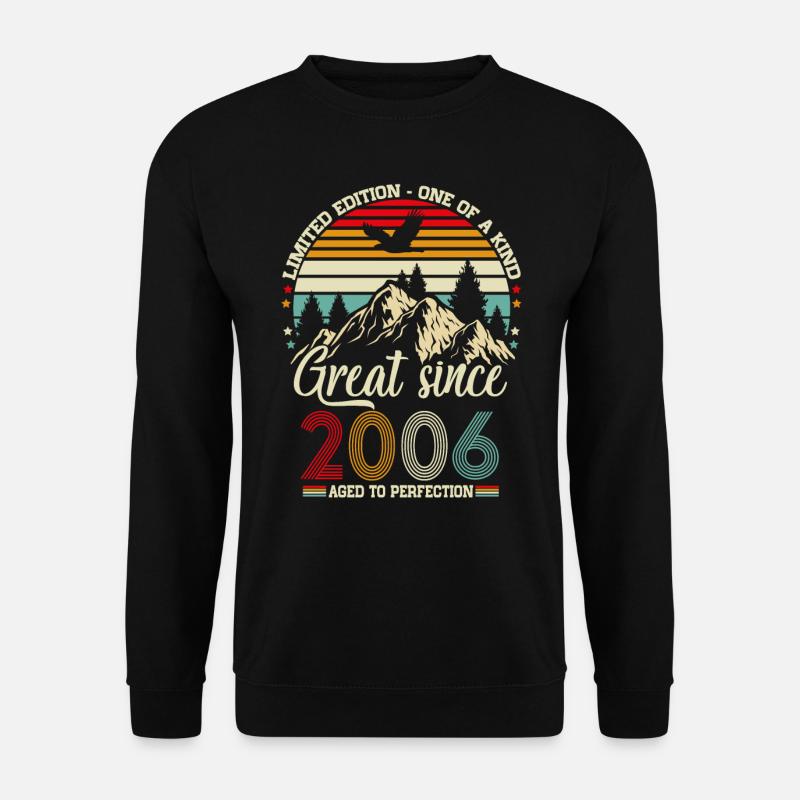 2006 Jahrgang geboren Vintage Geburtstag Geschenk - Unisex Pullover - Schwarz