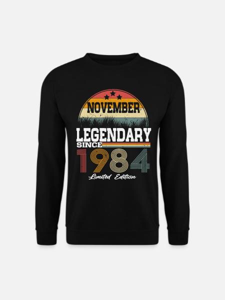 Legenden wurden im November 1984 geboren - Unisex Pullover - Schwarz