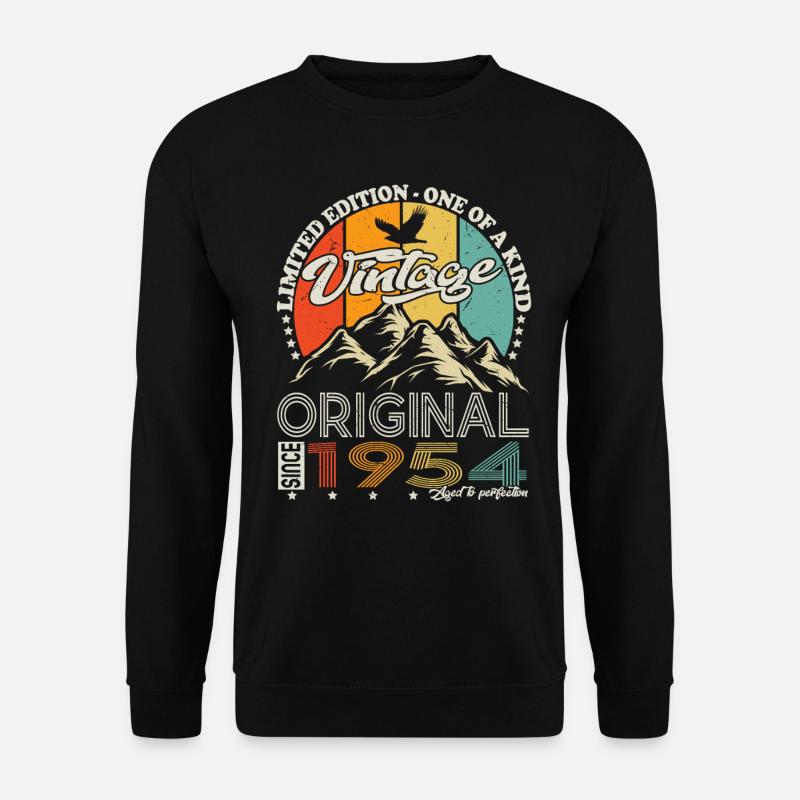 Geboren in 1954 Jahrgang Geburtstag Geschenk - Unisex Pullover - Schwarz