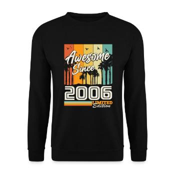 2006 Born Vintage Anniversaire Cadeau rétro - Sweat-shirt Unisexe - noir - Devant - Alina (178cm) & Michal (187cm)