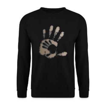 HANDS - GREY - Unisex Sweatshirt - black - Front - Alina (178cm) & Michal (187cm)