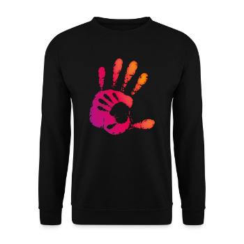 MAINS - SUNSET - Sweat-shirt Unisexe - noir - Devant - Alina (178cm) & Michal (187cm)