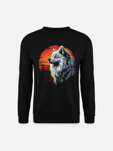 Samoyed Dog Retro - Unisex Sweatshirt - black