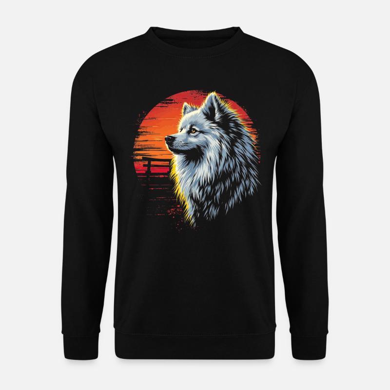 Samoyed Dog Retro - Unisex Sweatshirt - black