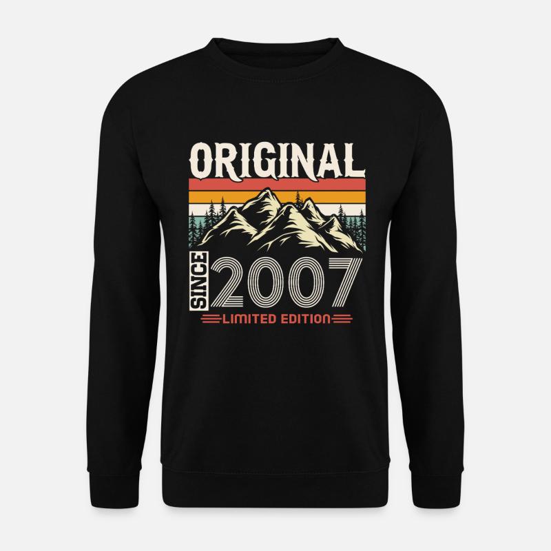 Original 2007 Vintage Jahrgang Retro Geburtstag - Unisex Pullover - Schwarz