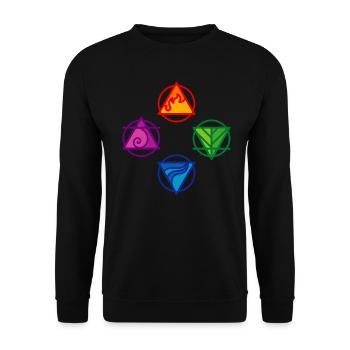 4 ÉLÉMENTS - Sweat-shirt Unisexe - noir - Devant - Alina (178cm) & Michal (187cm)