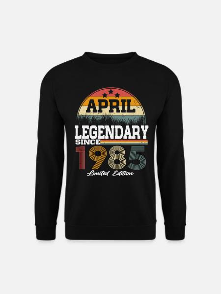 Legenden wurden im April 1985 geboren - Unisex Pullover - Schwarz