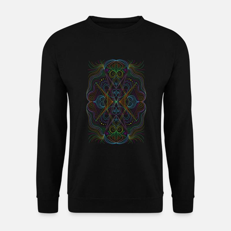 Geometrie Mandala - Unisex Pullover - Schwarz