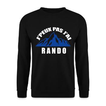Rando Temps Libre Cadeau Randonneur - Sweat-shirt Unisexe - noir - Devant - Alina (178cm) & Michal (187cm)