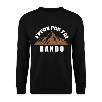 Rando Temps Libre Cadeau Randonneur - Sweat-shirt Unisexe - noir - Devant - Alina (178cm) & Michal (187cm)