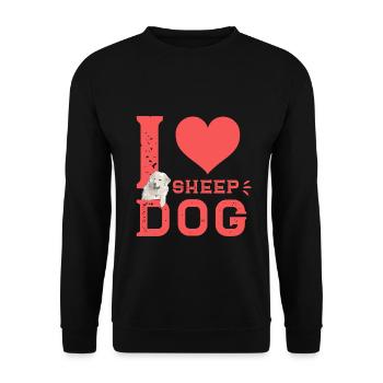I love Sheepdog - Maremmano Abruzzese - Unisex Sweatshirt - black - Front - Alina (178cm) & Michal (187cm)