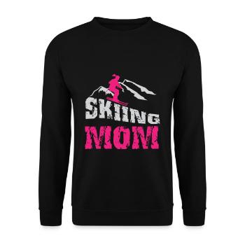 Skiing Maman Maman Ski Ski Hiver Ski - Sweat-shirt Unisexe - noir - Devant - Alina (178cm) & Michal (187cm)
