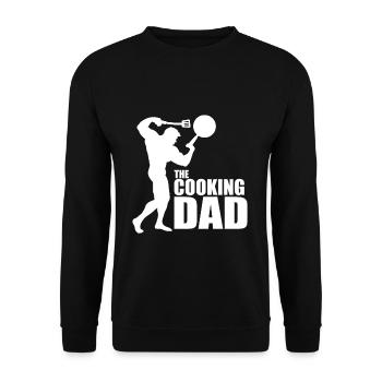 Cooking Kitchen Gift Recipe Cookbook Cook Dad - Unisex Sweatshirt - black - Front - Alina (178cm) & Michal (187cm)
