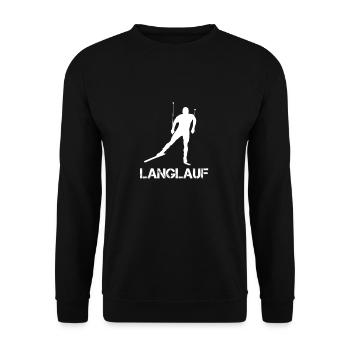 Langlauf Wintersport Ski Langläufer Cross Country - Unisex Pullover - Schwarz - Vorne - Alina (178cm) & Michal (187cm)