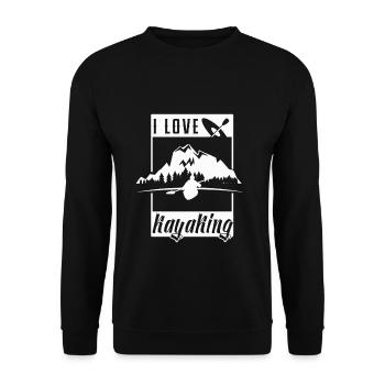 Kayak Kayaker Kayak Gift Paddle Boat - Unisex Sweatshirt - black - Front - Alina (178cm) & Michal (187cm)