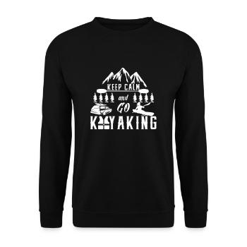 Kayak Kayaker Paddle Boat Gift Kayak - Unisex Sweatshirt - black - Front - Alina (178cm) & Michal (187cm)