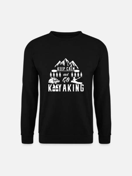 Kayak Kayaker Paddelboot Geschenk Kajak - Unisex Pullover - Schwarz