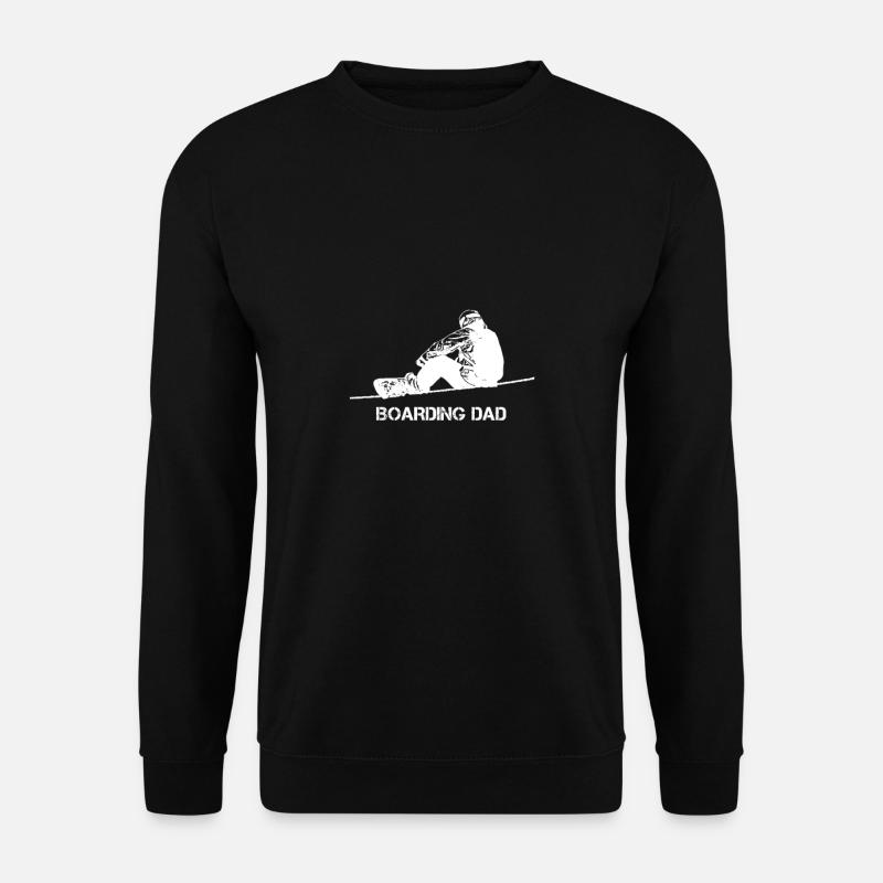 Snowboard Boarding Papa Dad Geschenke - Unisex Pullover - Schwarz