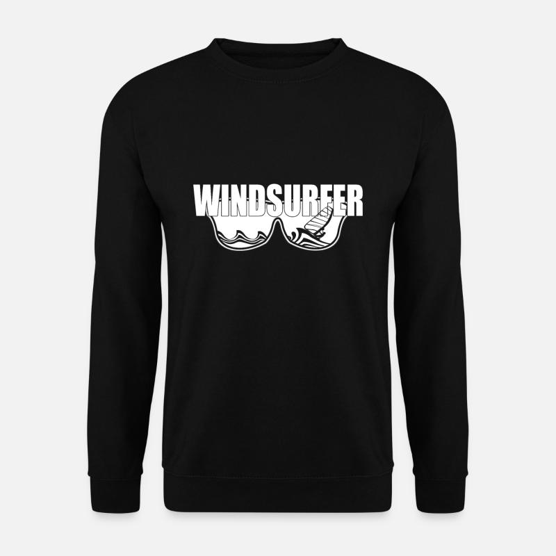 Windsurf Surfing Windsurfen Geschenke Windsurfer - Unisex Pullover - Schwarz