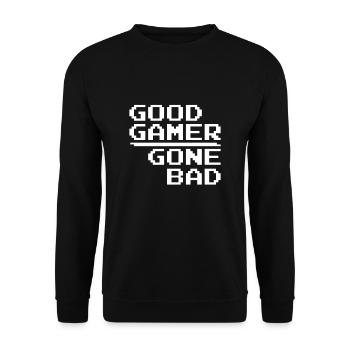 Good Gamer - Gone Gamer - Unisex Sweatshirt - black - Front - Alina (178cm) & Michal (187cm)