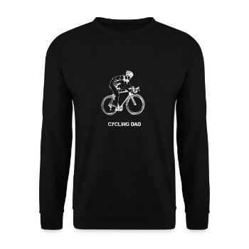 Cycling Papa Vélo Vélo Papa Cyclisme - Sweat-shirt Unisexe - noir - Devant - Alina (178cm) & Michal (187cm)