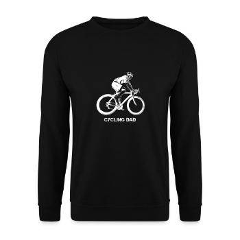 Cycling Papa Cyclisme Papa Vélo de course Vélo - Sweat-shirt Unisexe - noir - Devant - Alina (178cm) & Michal (187cm)