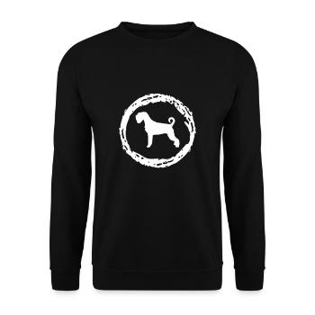 Moustache géante Chien De Moustache Giant Dog - Sweat-shirt Unisexe - noir - Devant - Alina (178cm) & Michal (187cm)