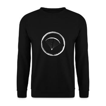 Paragliding Pilot Gleitschirm Paraglider Skydive - Unisex Pullover - Schwarz - Vorne - Alina (178cm) & Michal (187cm)
