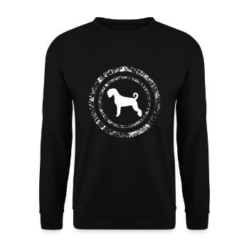 Géant moustache Giant Schnauzer Chien Moustache Dog - Sweat-shirt Unisexe - noir - Devant - Alina (178cm) & Michal (187cm)