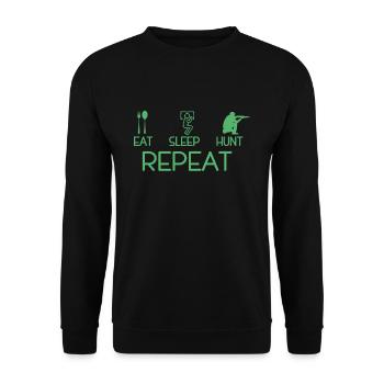 Terrain de chasse Chasseurs Chasse chasse chasse - Sweat-shirt Unisexe - noir - Devant - Alina (178cm) & Michal (187cm)