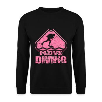 Divers Scuba Diving Scuba Diving Diver - Unisex Sweatshirt - black - Front - Alina (178cm) & Michal (187cm)