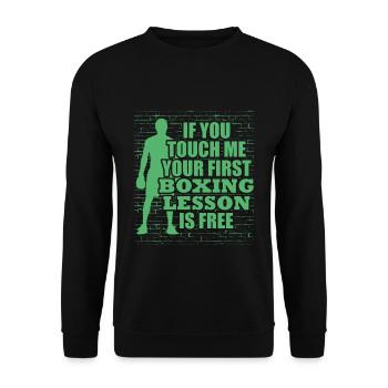 Boxer Boxing Coach Boxing Glove Boxing Boxing Match - Unisex Sweatshirt - black - Front - Alina (178cm) & Michal (187cm)
