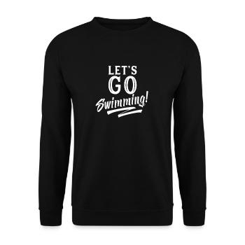 Schwimmer Swimmer Swimming Schwimmen Schwimmsport - Unisex Sweatshirt - black - Front - Alina (178cm) & Michal (187cm)