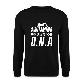 Schwimmen Swimmer Schwimmsport Schwimmer Swimming - Unisex Sweatshirt - black - Front - Alina (178cm) & Michal (187cm)