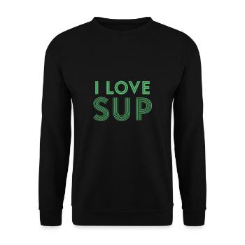SUP - Unisex Sweatshirt - black - Front - Alina (178cm) & Michal (187cm)