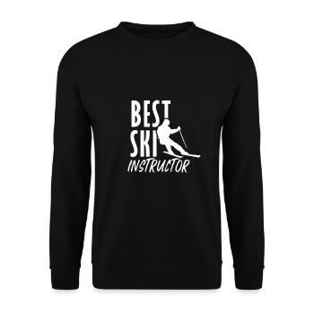 Ski instructor - Unisex Sweatshirt - black - Front - Alina (178cm) & Michal (187cm)