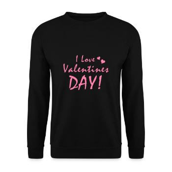 Valentine's Valentine Valentine Valentine's Day Date - Unisex Sweatshirt - black - Front - Alina (178cm) & Michal (187cm)