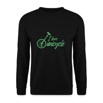 Monocycle Monocycle Monocycle Unicycling Unicycling - Sweat-shirt Unisexe - noir - Devant - Alina (178cm) & Michal (187cm)