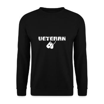 Veteran Soldier Veterans Military - Unisex Sweatshirt - black - Front - Alina (178cm) & Michal (187cm)