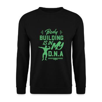 Bodybuilding Bodybuilder - Unisex Sweatshirt - black - Front - Alina (178cm) & Michal (187cm)