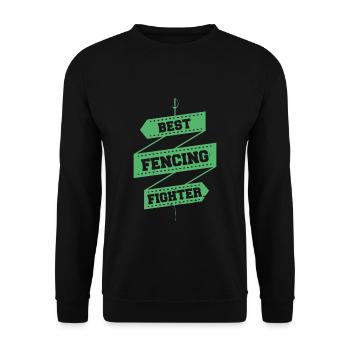Fechtkampf Fechten Fechterin Fechter Fechtsport - Unisex Pullover - Schwarz - Vorne - Alina (178cm) & Michal (187cm)