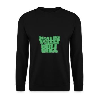 Volleyball Volleyball Volleyball Volleyball - Unisex Pullover - Schwarz - Vorne - Alina (178cm) & Michal (187cm)
