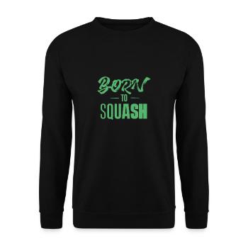 Team Squashspieler Squash Squashen Squashspiel - Unisex Pullover - Schwarz - Vorne - Alina (178cm) & Michal (187cm)