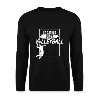 Volleyball Volleyball Volleyball Volleyball - Unisex Pullover - Schwarz - Vorne - Alina (178cm) & Michal (187cm)