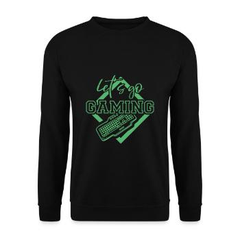 Gamer - Unisex Sweatshirt - black - Front - Alina (178cm) & Michal (187cm)