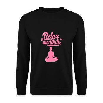 Méditer Méditer - Sweat-shirt Unisexe - noir - Devant - Alina (178cm) & Michal (187cm)